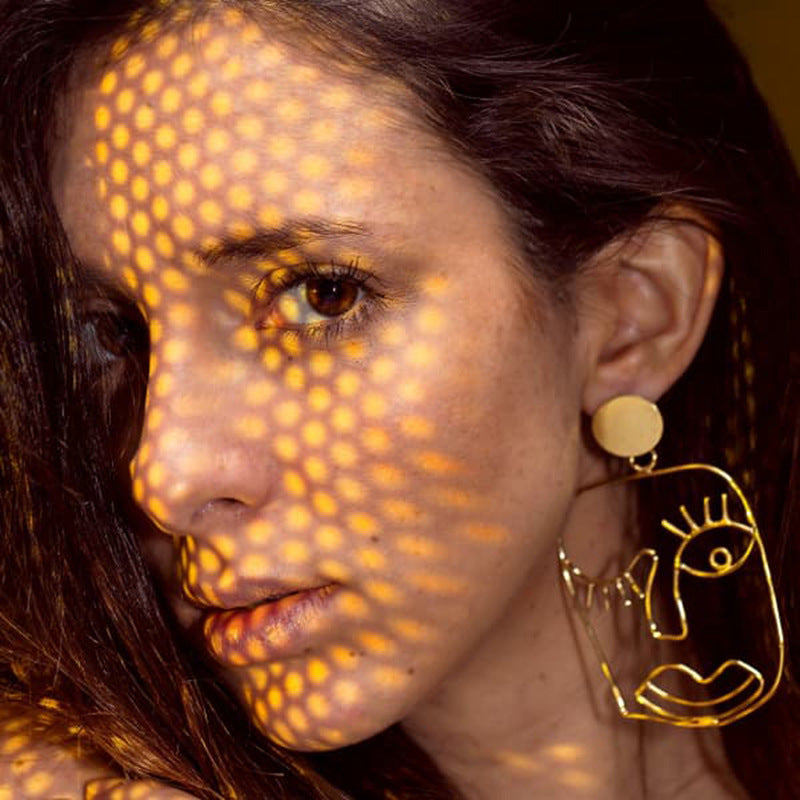 Metal Portrait Earrings - Vienna Verve Collection by Planderful