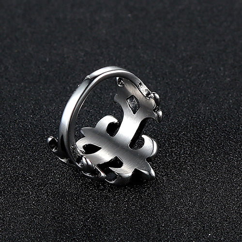 Stylish Retro Croix Cross Titanium Steel Ring for Unisex Fashion
