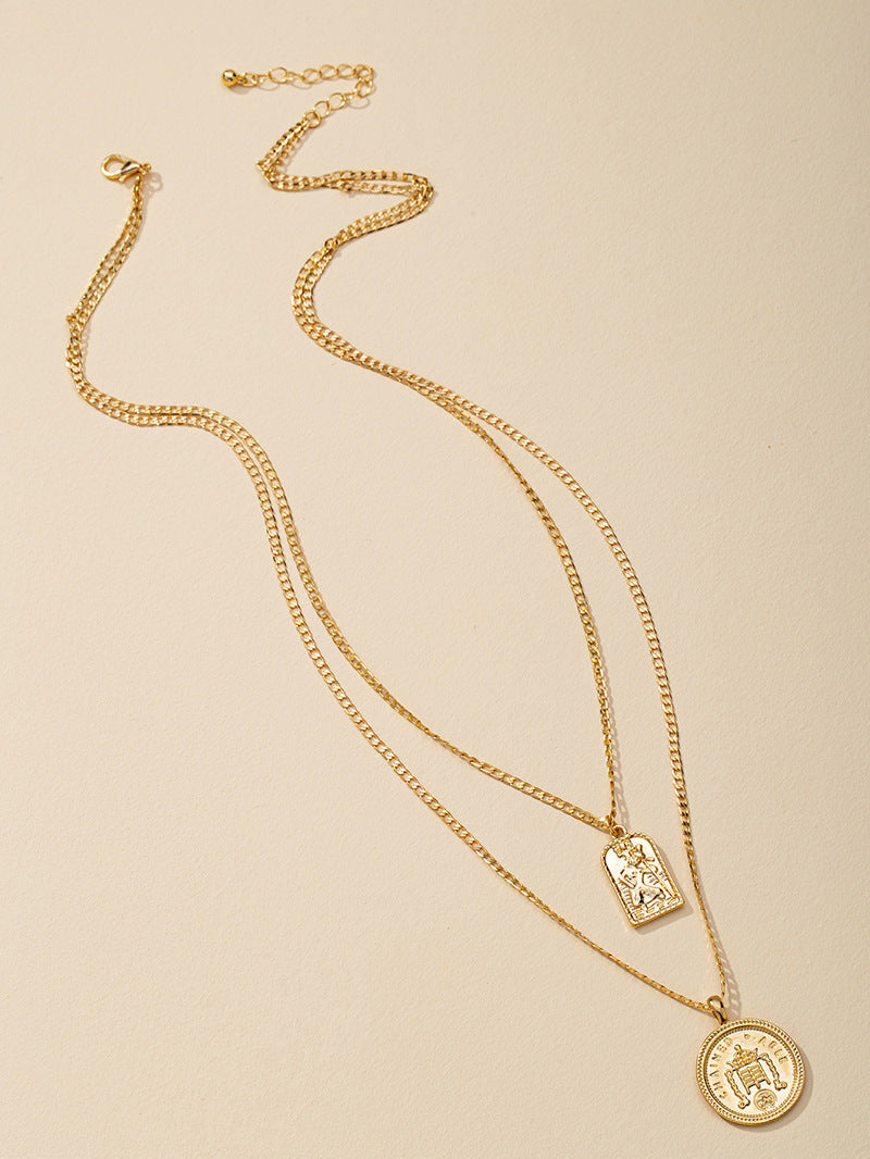 Golden Cascade Cross Necklace - Vienna Verve Collection