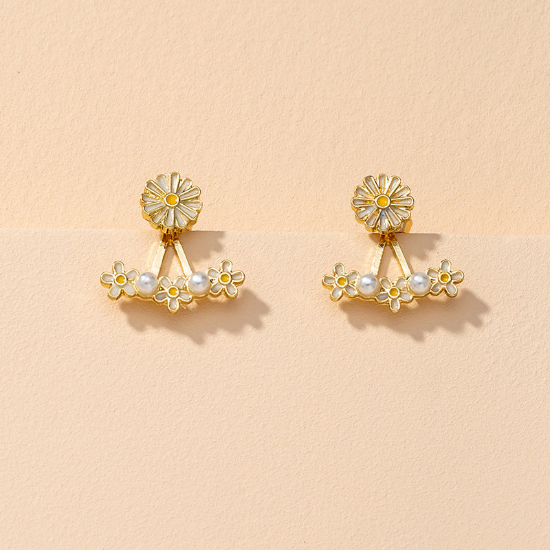 Daisy Alloy Oil Drop Earrings - Vienna Verve Collection