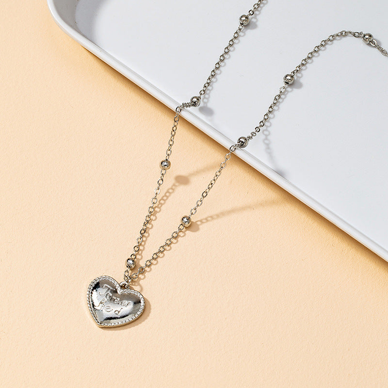 Heart-shaped Peach Necklace - Vienna Verve Collection by Planderful