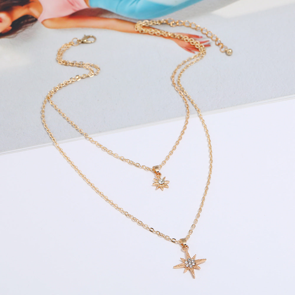 Starlit Multi-layer Necklace - Trendy Pendant, Online Celebrity Jewelry