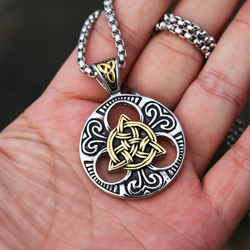 Scandinavian Viking Viking Celtic Knot Stainless Steel Pendant Necklace