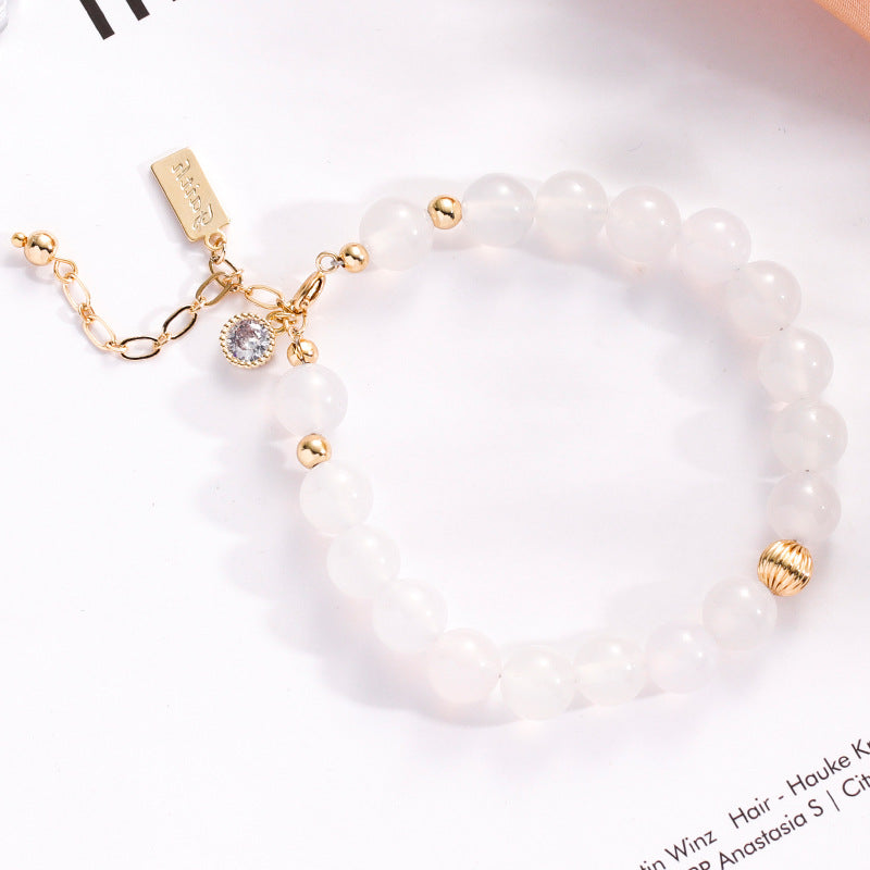 Fortune's Favor Sterling Silver Agate Bracelet with Candy Colored Beads