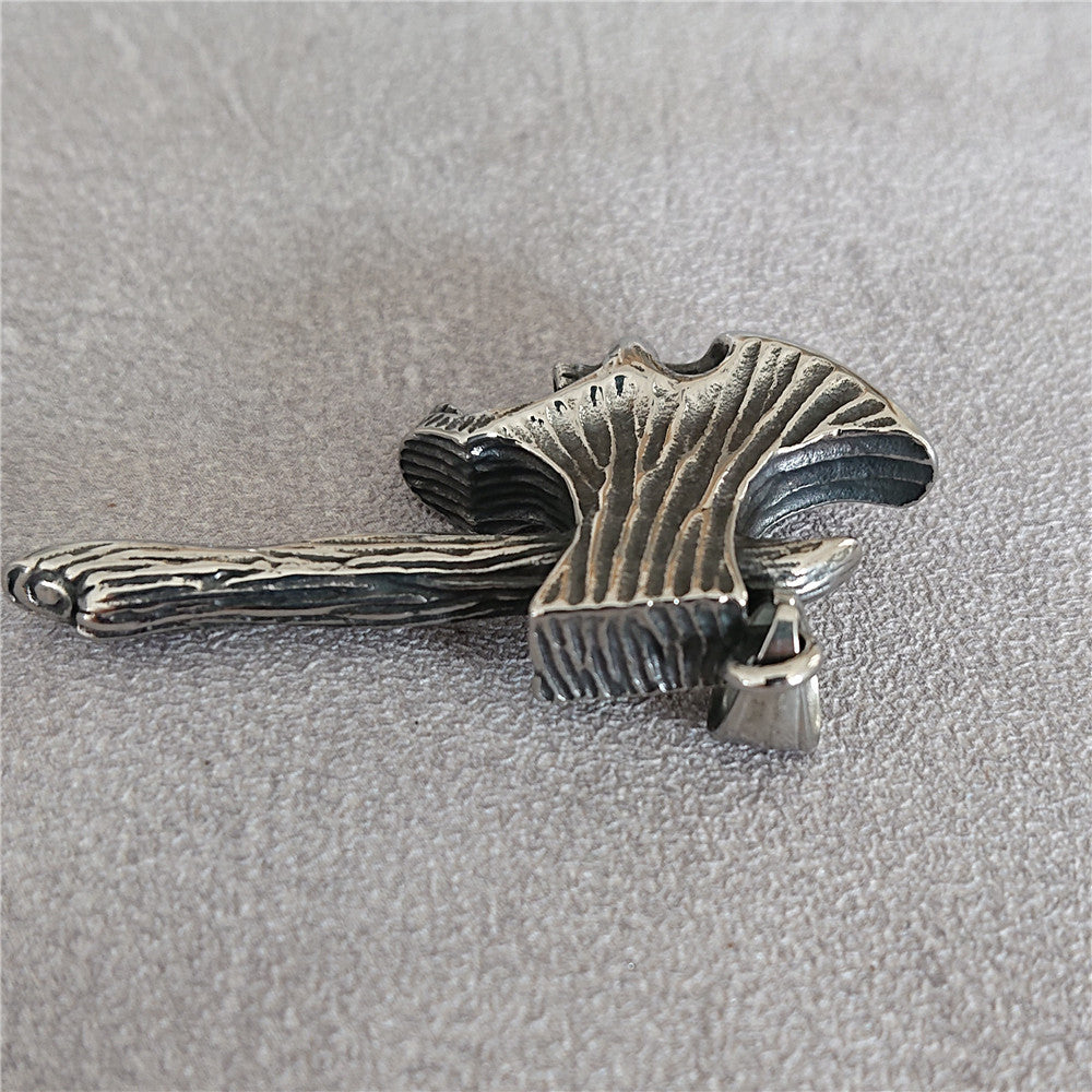 Skull Axe Stainless Steel Pendant Necklace