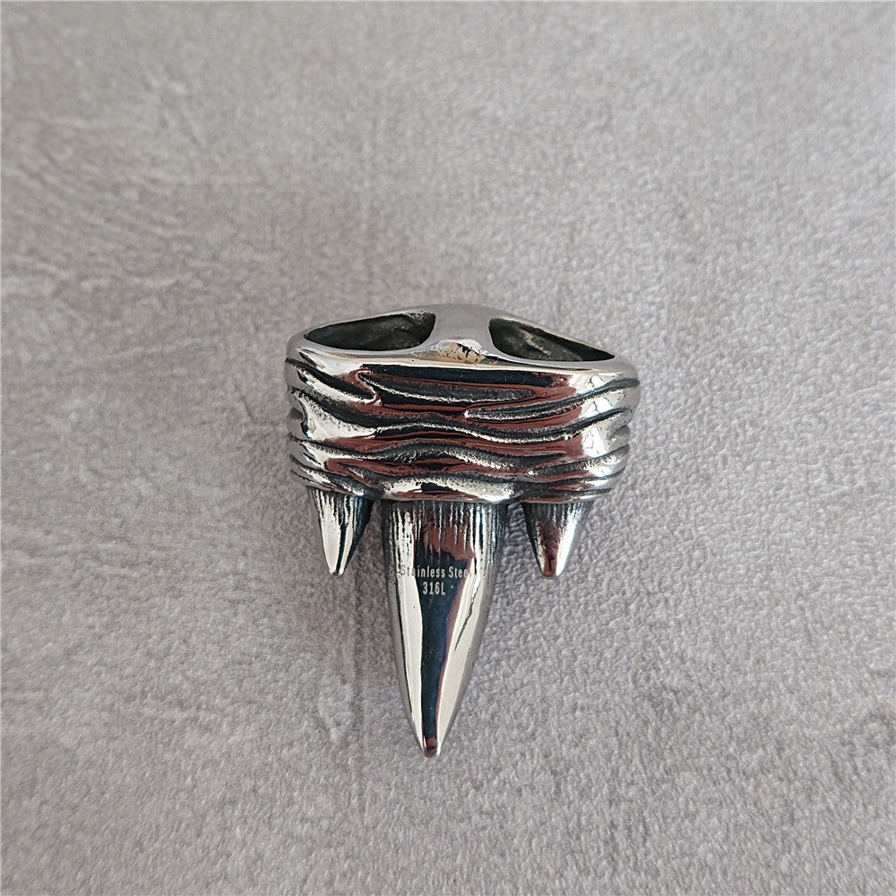 Planderful Devils Eye Stainless Steel Necklace With Beast Claws Pendant For Unisex Protection Statement