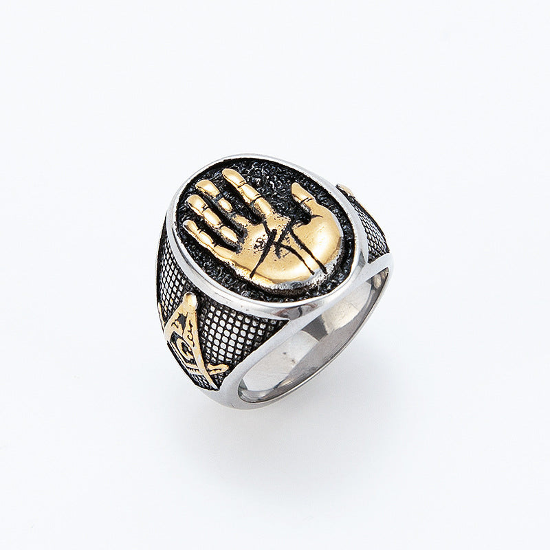 Planderful Stainless Steel Ring For Men Unisex Religious Protection Statement Everyday Genie Collection