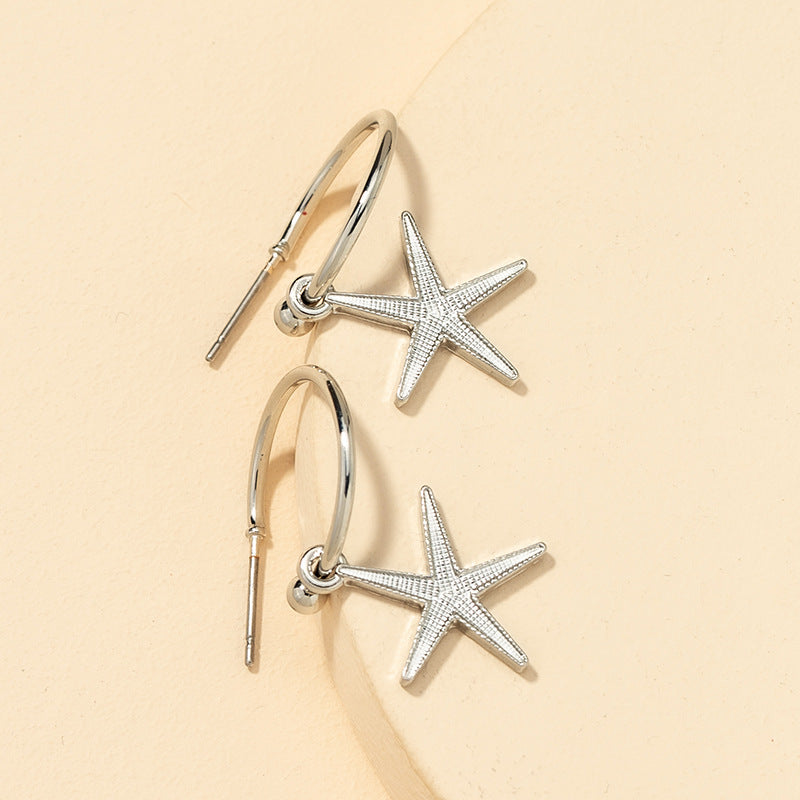 "Starfish Alloy Earrings - Vienna Verve Collection"