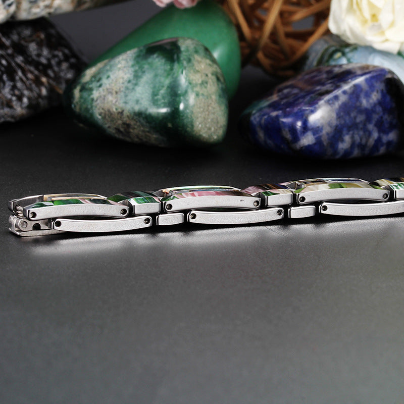 Korean-Inspired Men's Tungsten Steel Bracelet for European and American Markets