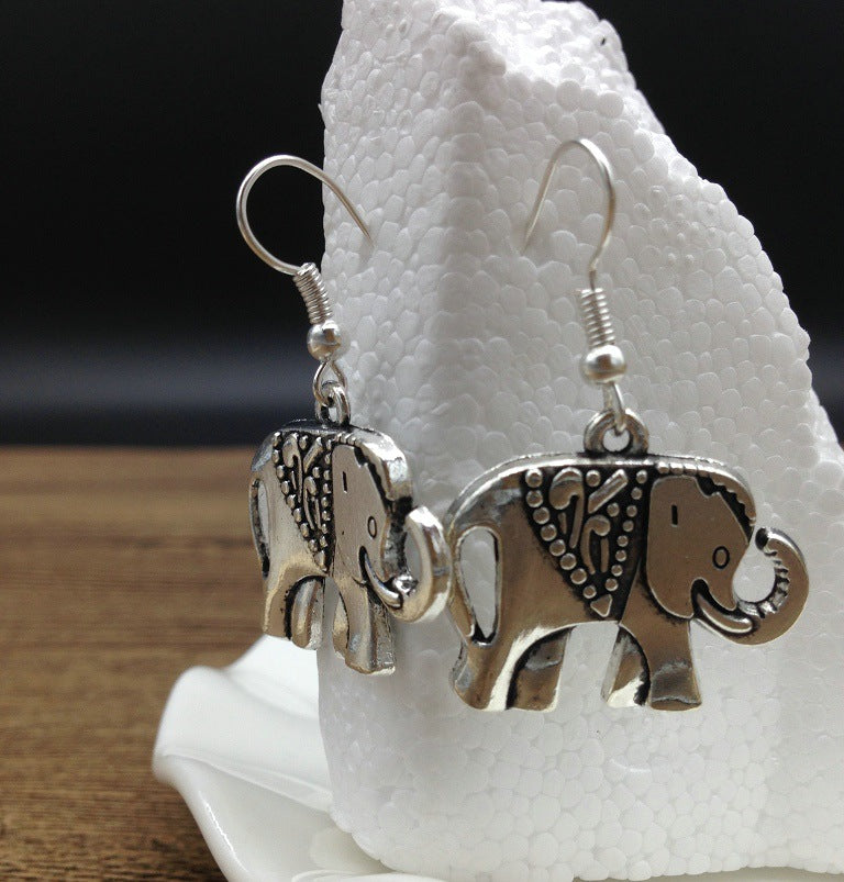 Vintage Tibetan Silver Elephant Drop Earrings - Wholesale Bundle on Top Online Platforms