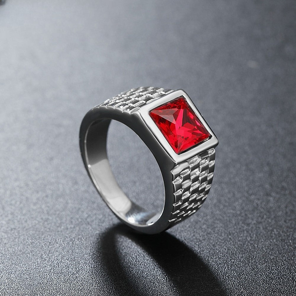Zircon Titanium Steel Ring Unisex Planderful For Men And Women Everyday Durable Protection
