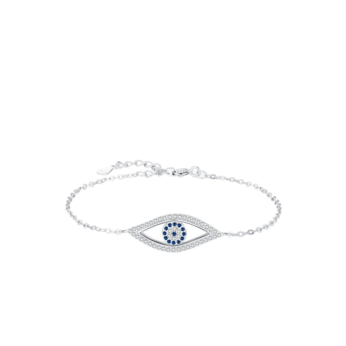 925 Sterling Silver Sculptural Eye Bracelet