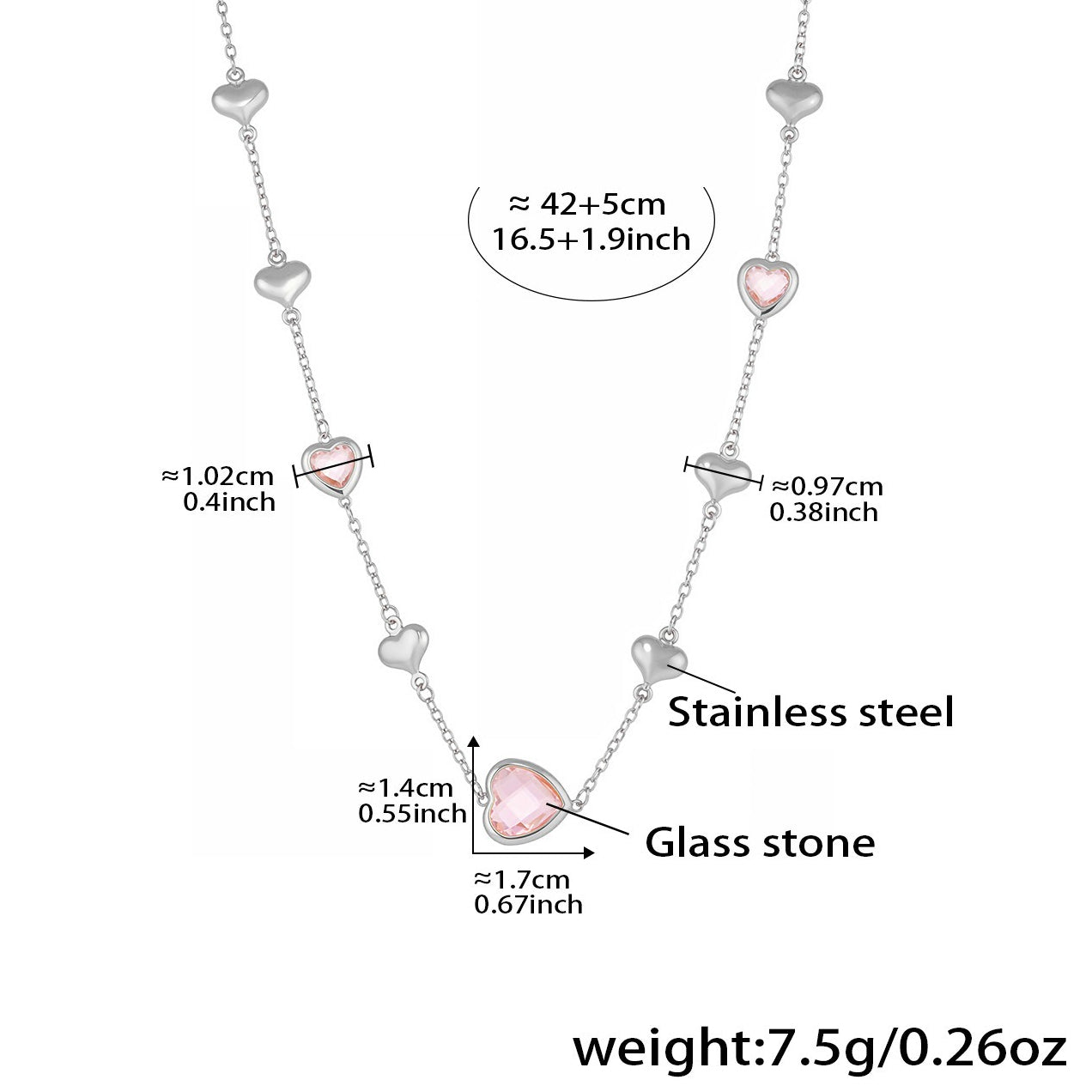 Planderful Hollow Love Clavicle Necklace 18K Gold For Women