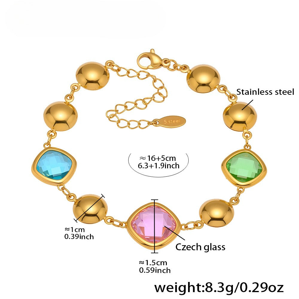 Planderful Czech Glass Bracelet Radiant Luxury For Women