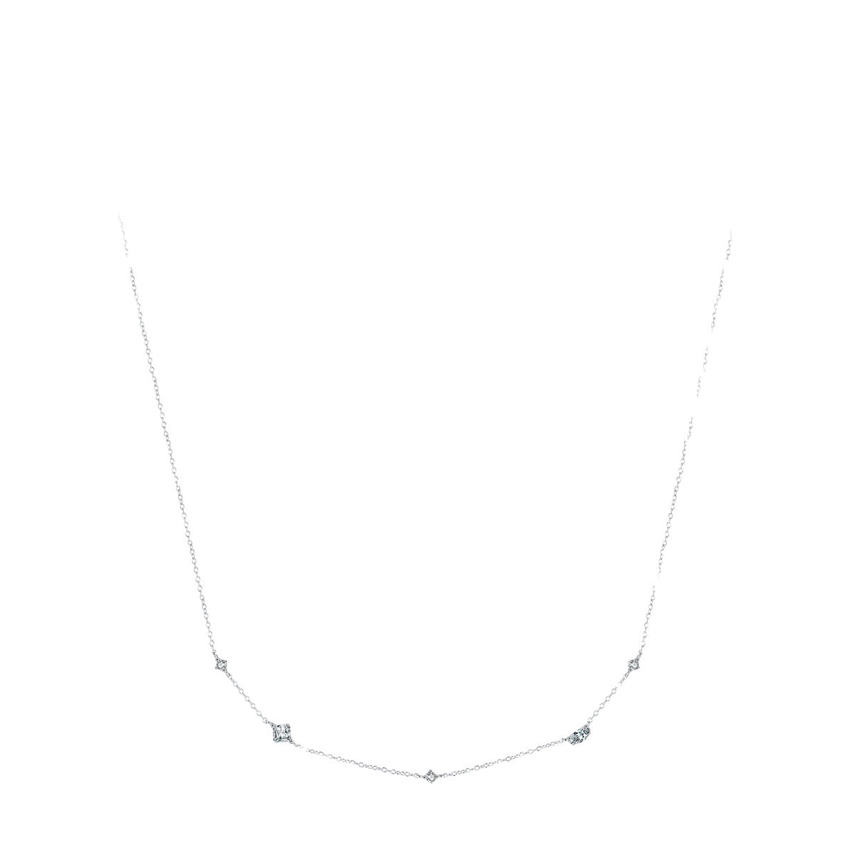S925 Sterling Silver Summer Breeze Necklace with Zircon Accent