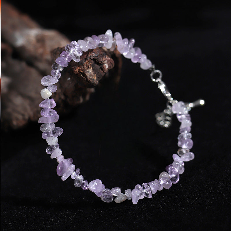 Planderful Fortune's Favor Bracelet – Irregular Amethyst and Faceted Jasper Design