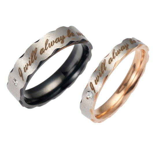 New trendy couple rings from Europe and America, made of high-quality titanium steel, are popular in Europe and America. Wholesale of couple bracelet factories in Europe and America for men