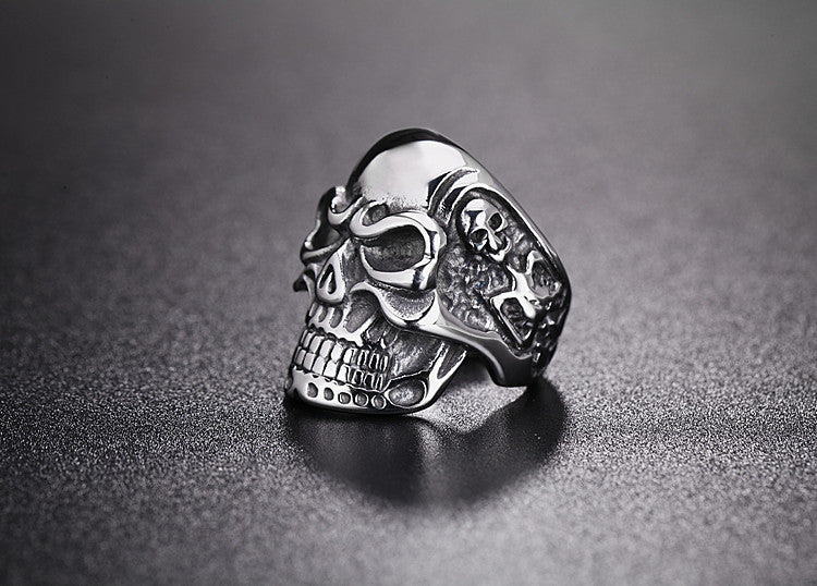 Titanium Steel Skull Ring