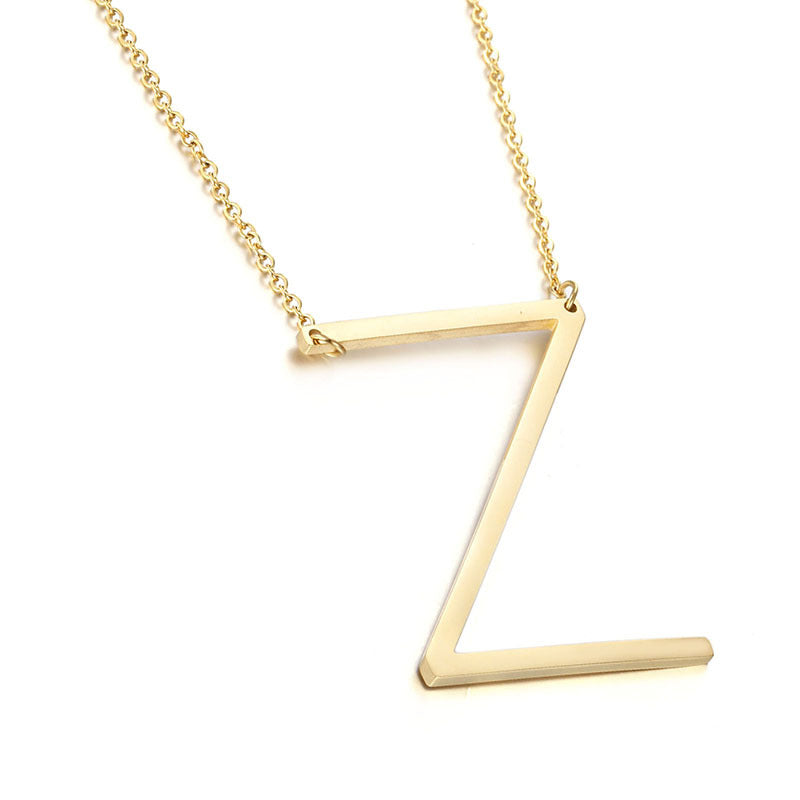 Clavicle Letter Necklace English Titanium Steel Clothing Necklace Stainless Steel Mother Gift Items