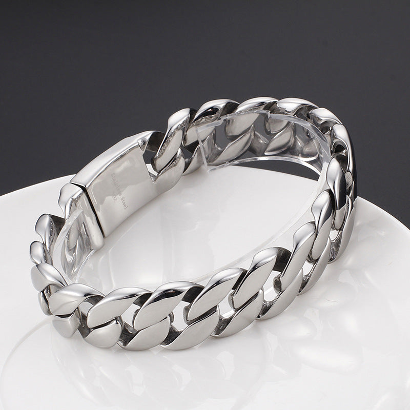 Wholesale Men's Titanium Steel Bracelet - Durable and Colorfast Stainless Steel Design