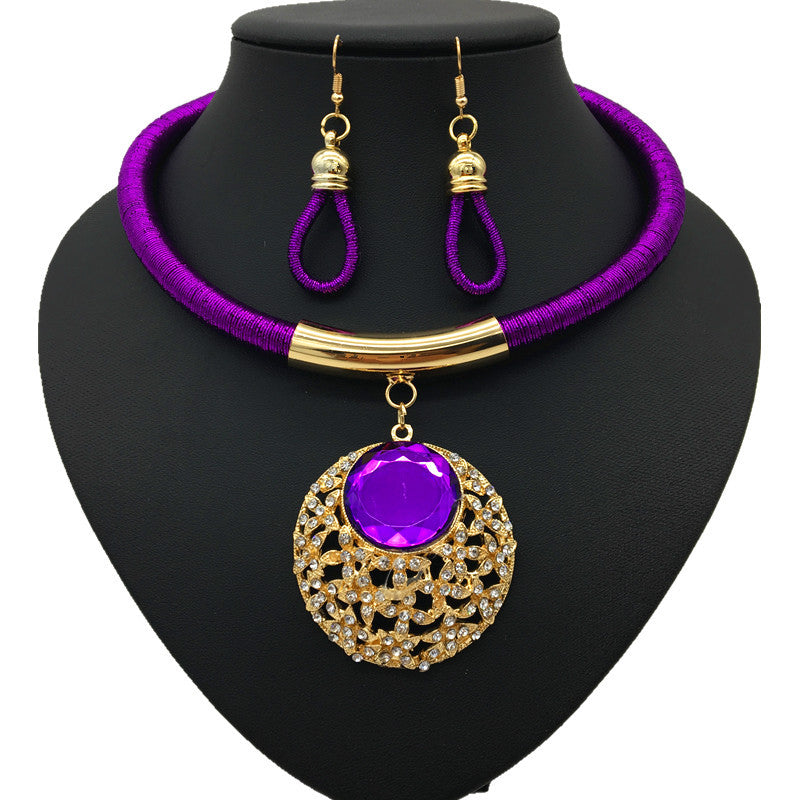 Savanna Rhythms Minimalist Gemstone Crystal Necklace Set