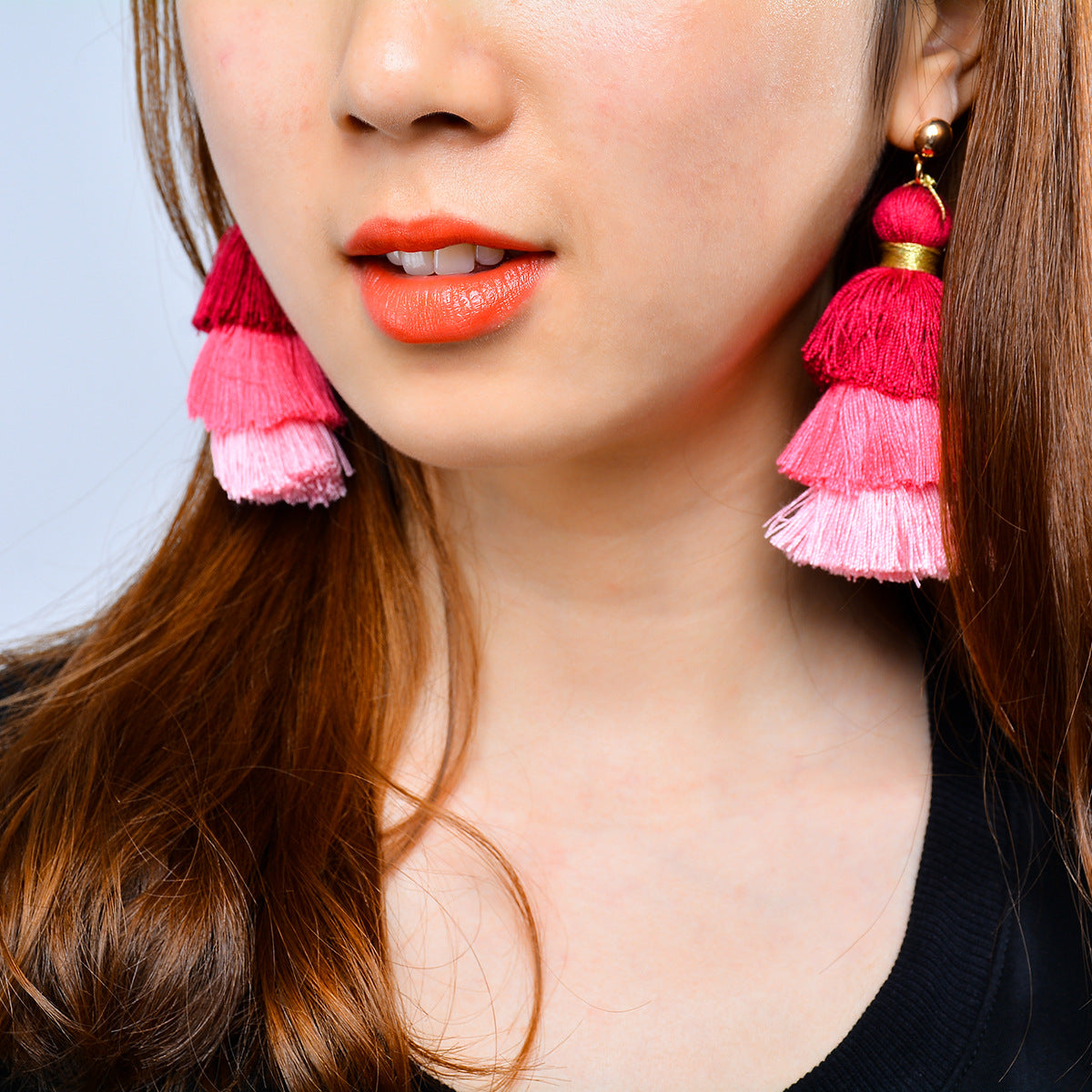 Bohemian Style Tower Earrings with Geometric Tassel Design