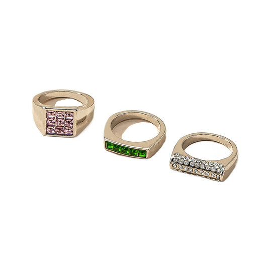 European American Niche Design Ring Set for Women - High-End Color, Internet Celebrity Wholesale