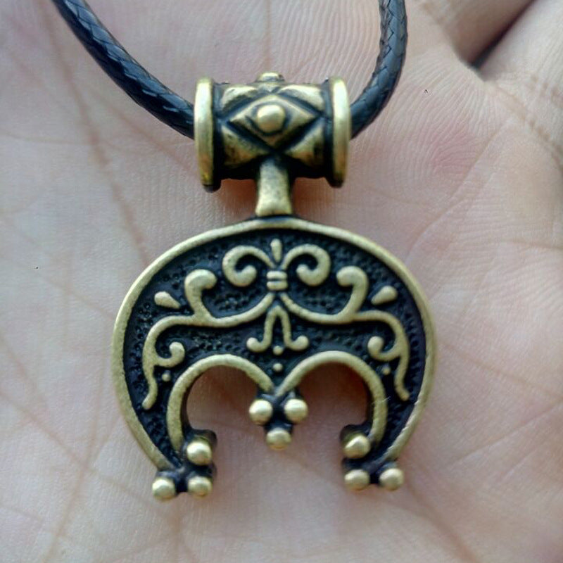 Mystical Norse Heritage Silver Pendant Necklace