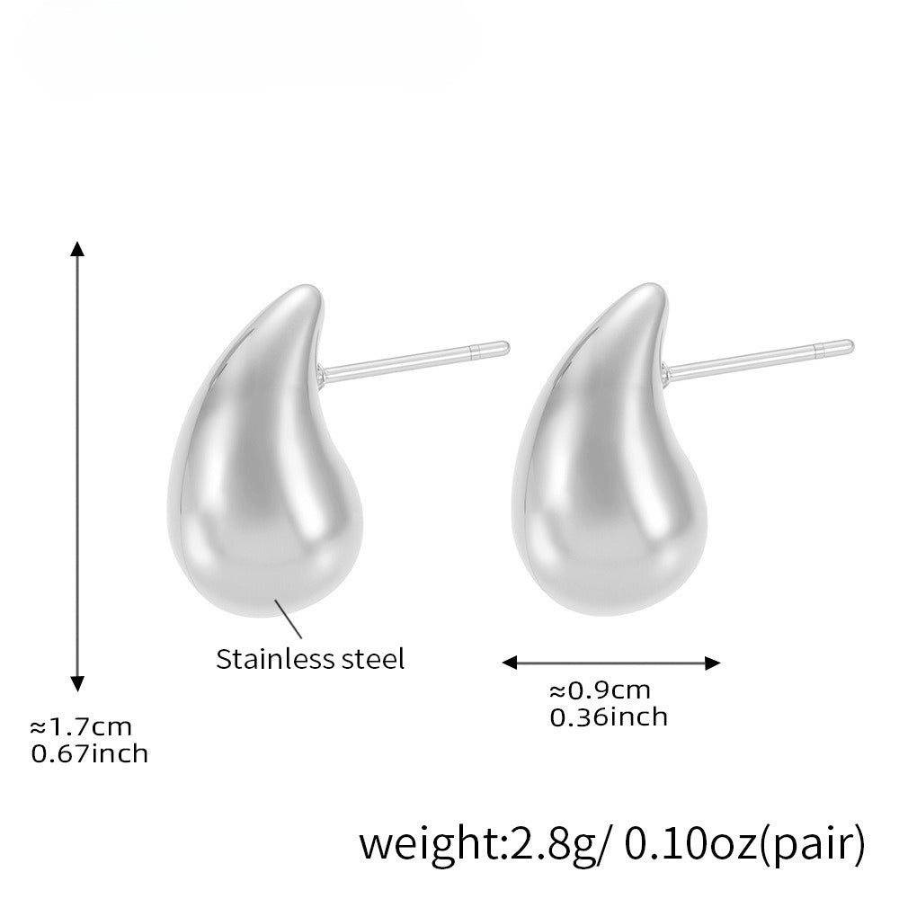 Planderful 18K Gold Water Drop Hollow Earrings For Women