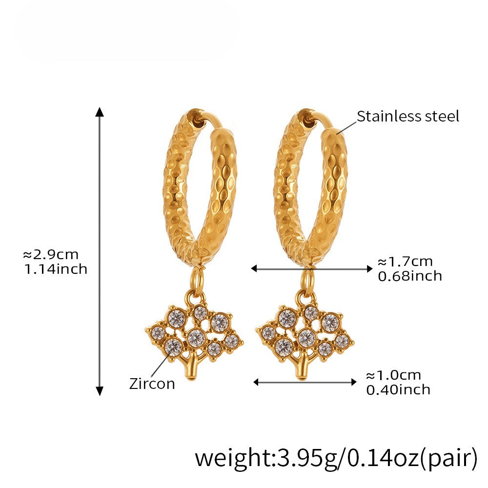 Planderful Tree of Life Zircon Earrings Eco Friendly