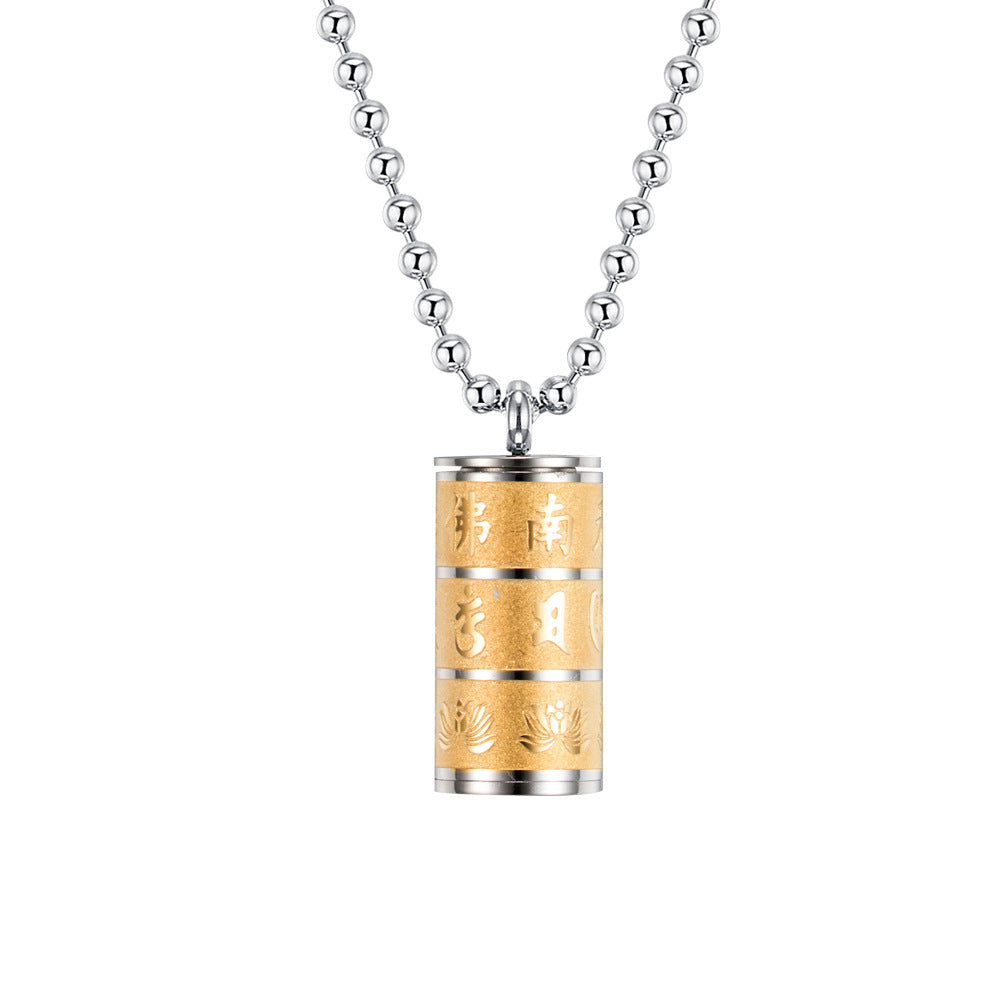 Tibetan Ethnic Style Shurangyan Zhou Pendant Necklace for Men