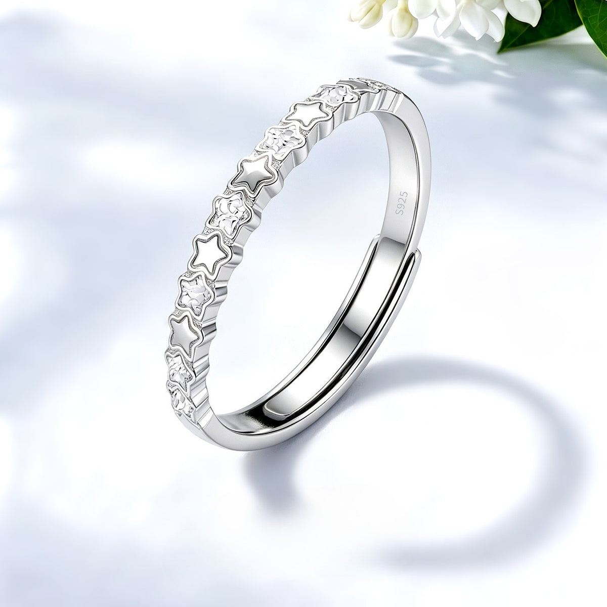 Star Five-Pointed S925 Sterling Silver Ring