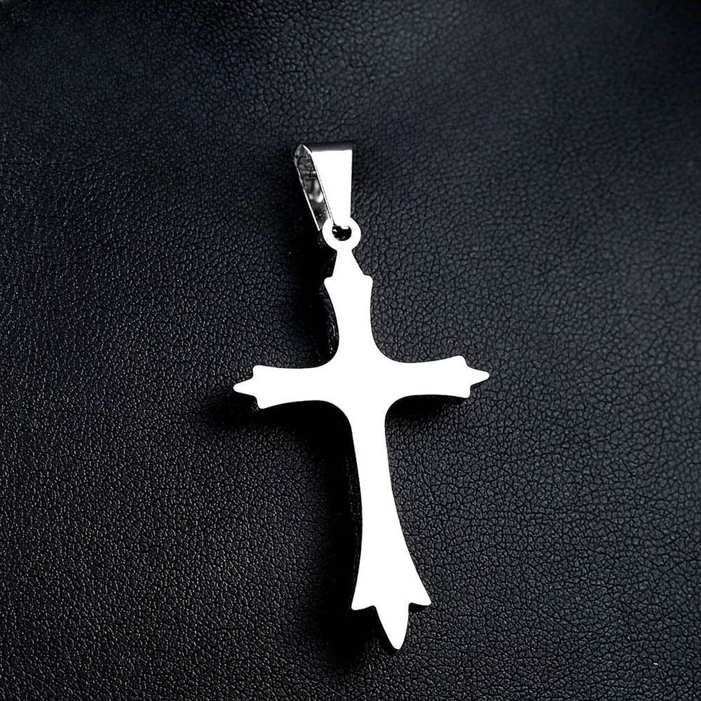Trendy Titanium Steel Epoxy Cross Pendant for Men and Women - Wholesale Fashion Jewelry