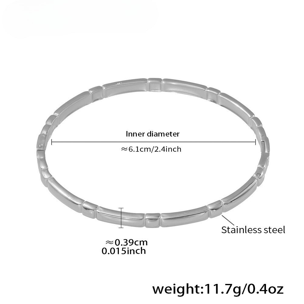 Planderful Ring Buckle Gold Tone Steel Bracelet Women