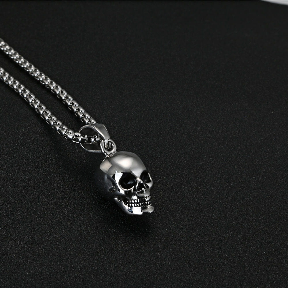 European And American Titanium Steel Skull Pendant Necklace