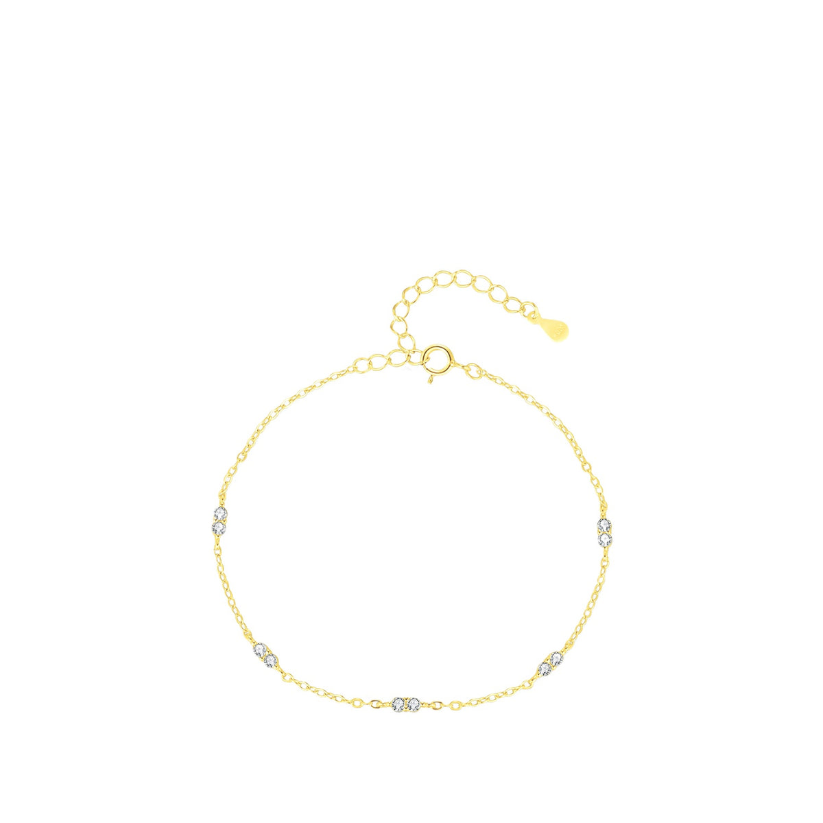 925 Sterling Silver Star Clover Zircon Bracelet
