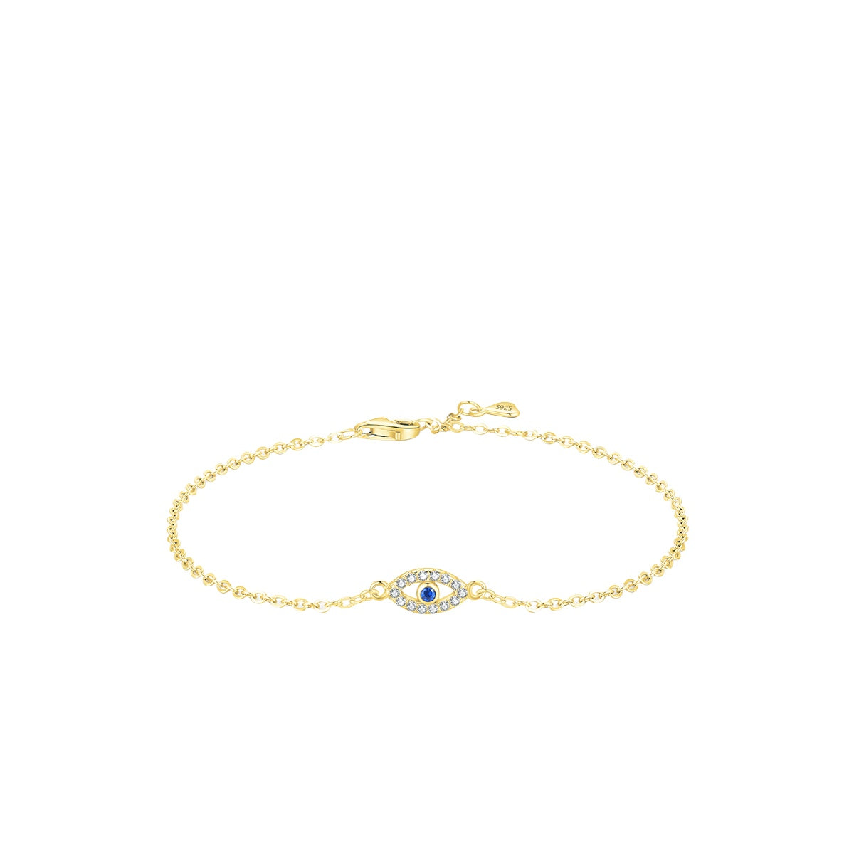 925 Sterling Silver Eye Zircon Bracelet