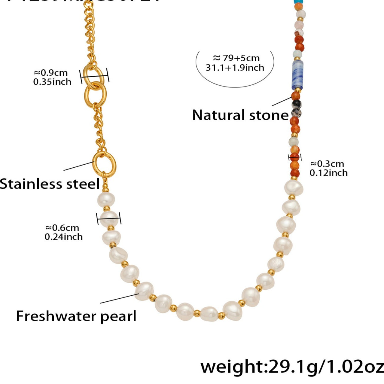 Planderful Natural Freshwater Pearl Necklace For Women