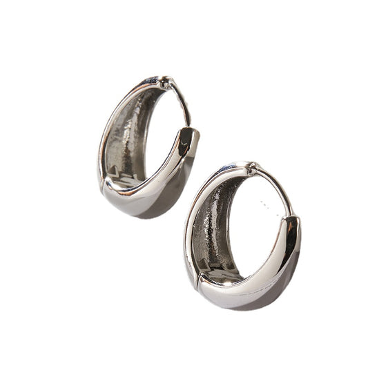 European and American Plated Metal Hoop Earrings - Vienna Verve Collection