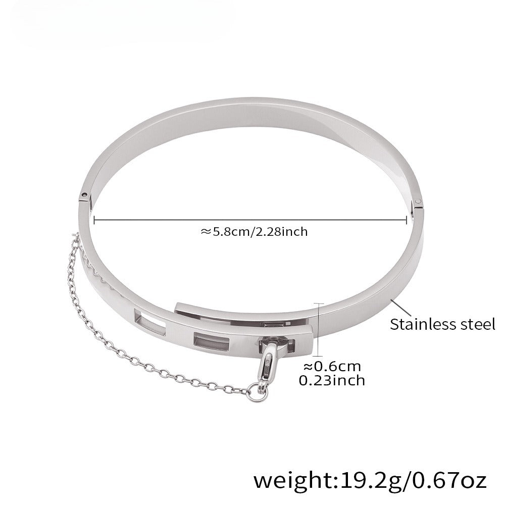 Planderful Chain Tassel Buckle Bracelet Unisex 18K Gold