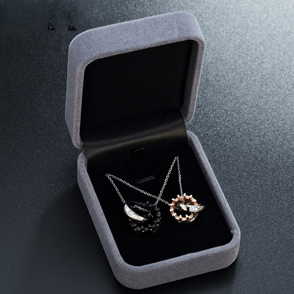 Planderful Premium Titanium Steel Roman Crown Couple Necklace For Couples Unisex Gift Everyday Genie Edition