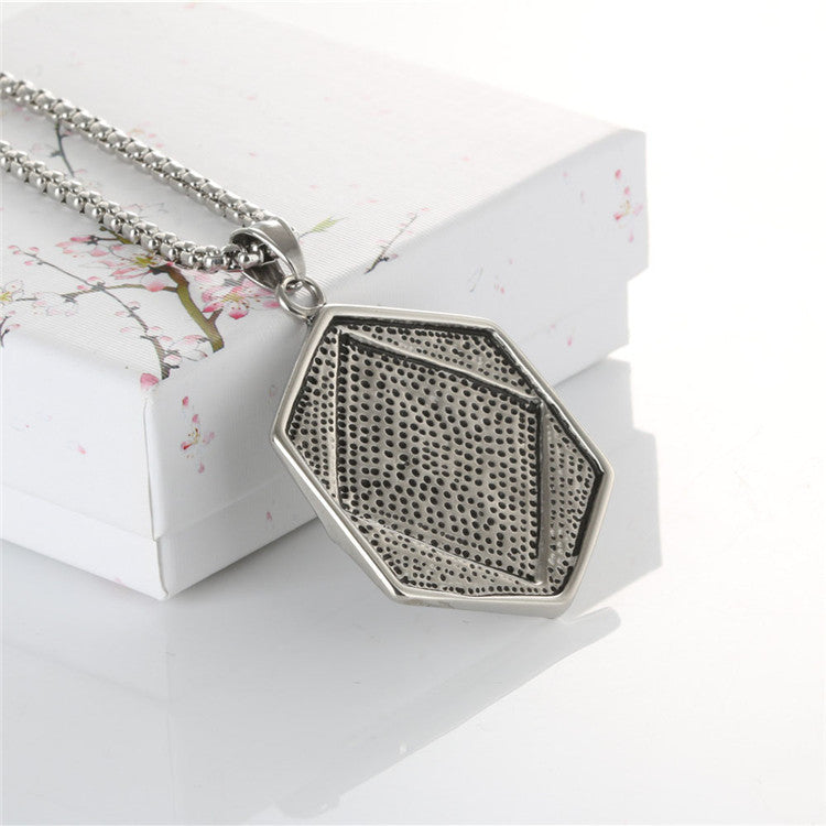 Stylish Titanium Steel Number 13 Pendant for Men - Retro European and American Trend