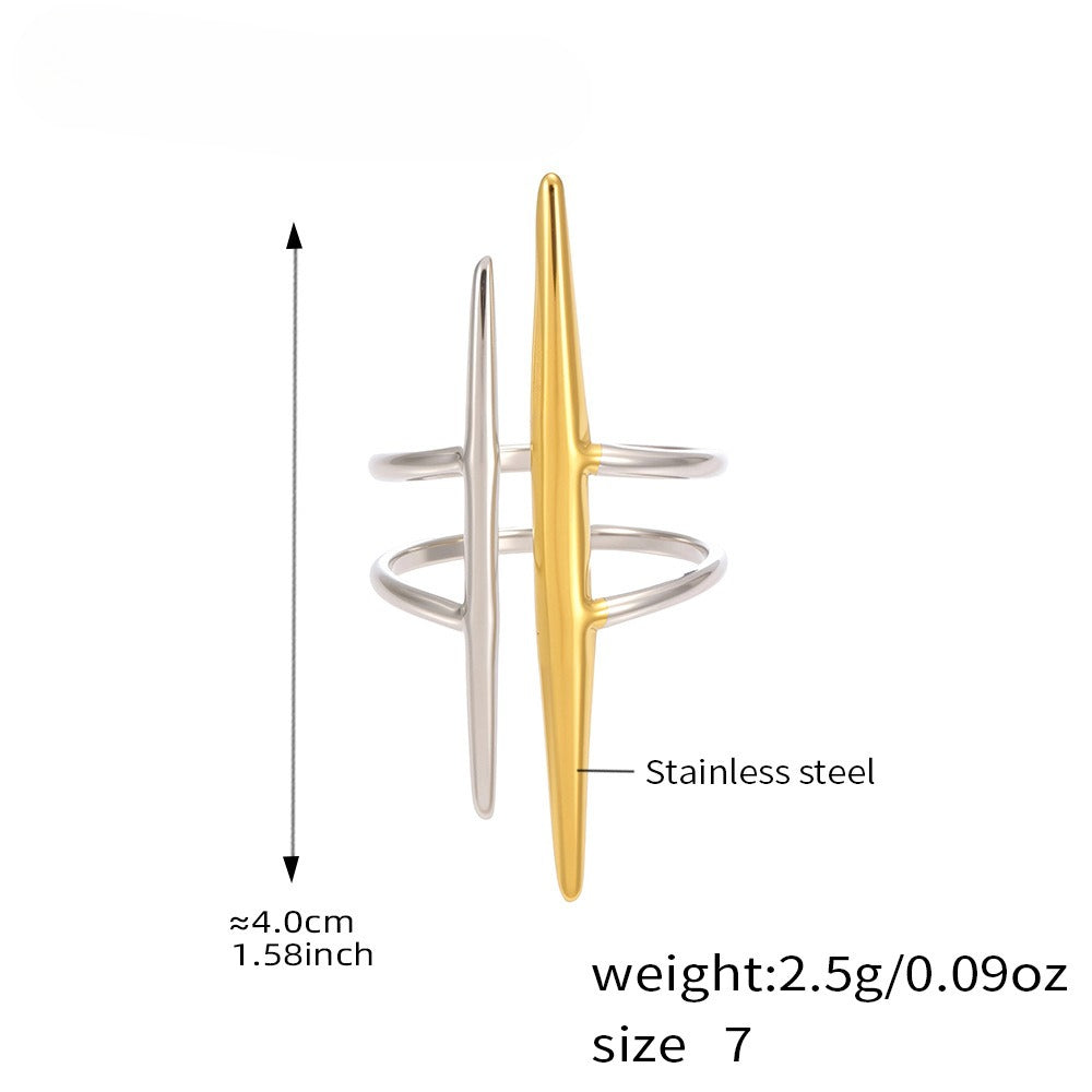 Planderful Stainless Steel Serpentine Ring Unisex Open