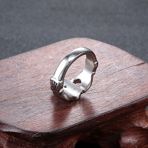 Heartfelt Elegance: Creative Titanium Steel Love Ring for Modern Romance