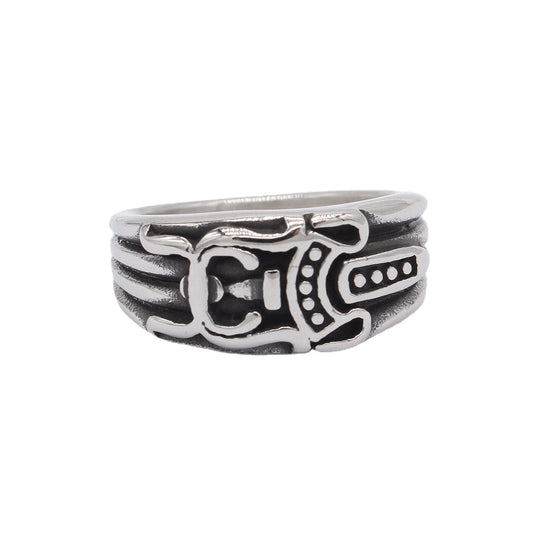 Gothic Dagger Titanium Steel Ring for Men