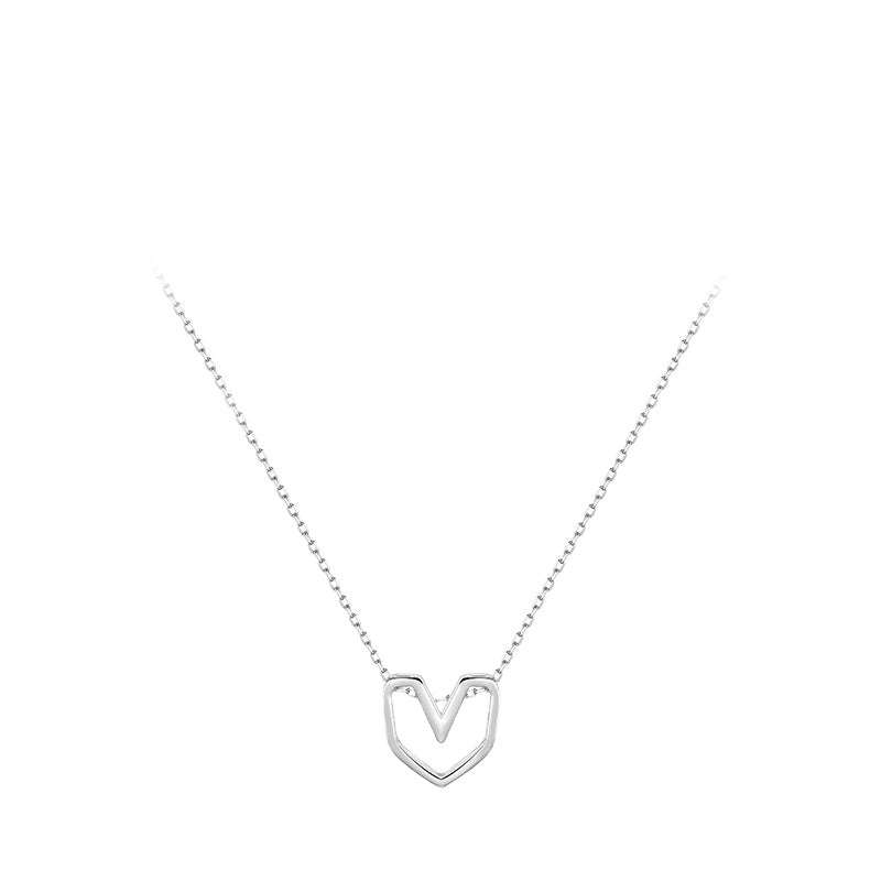 Everyday Genie S925 Sterling Silver Necklace - Japanese Style, Sweet and Trendy Love Collar Chain