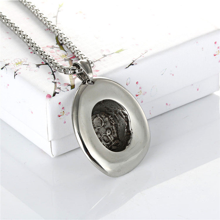 European And American Stainless Steel Hat Pendant Punk Necklace