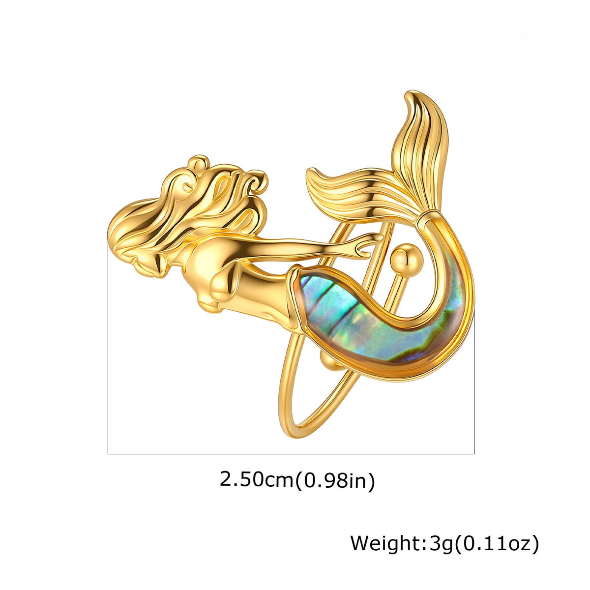 Hot-Selling Special-Shaped White Shell Stainless Steel Ring Design Leaf Opening