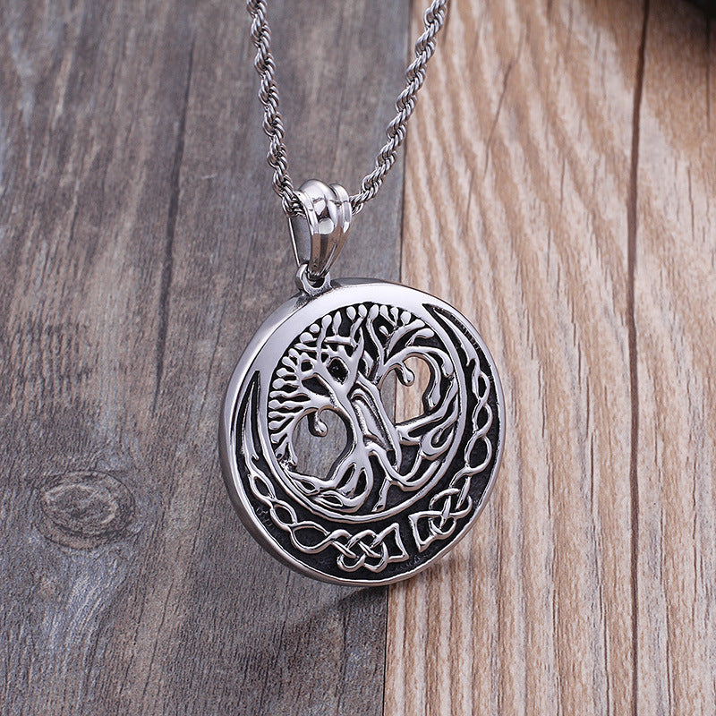 European-American Wishing Tree Life Pendant for Men - Planderful Everyday Genie Collection