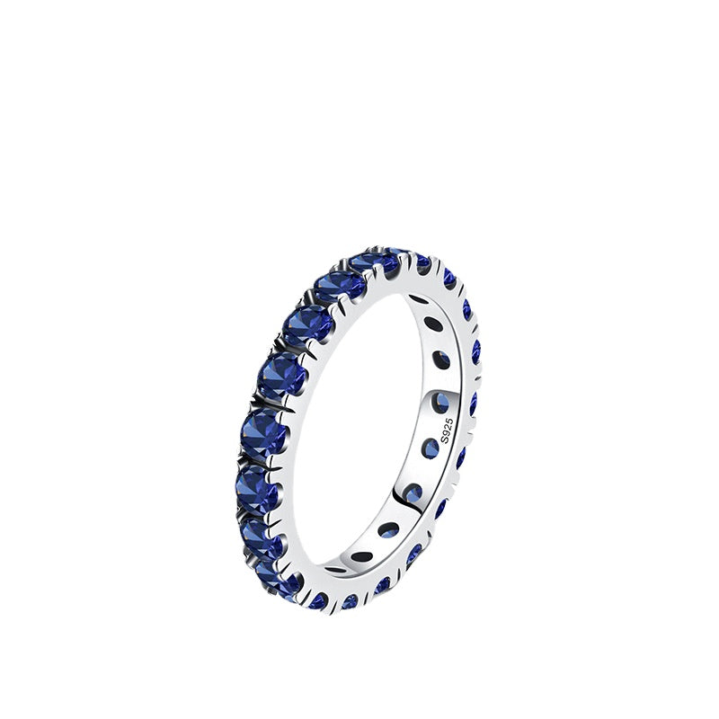 Luxurious S925 Sterling Silver Zircon Ring with Unique Design for Women - Fashionable Instagram Ring